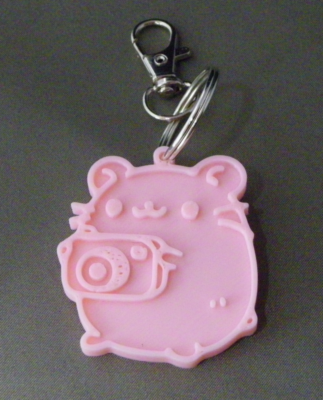 (image for) 3D Prints - Hamster Sleutelhanger 4 - Kersenroze (Sakura Pink)