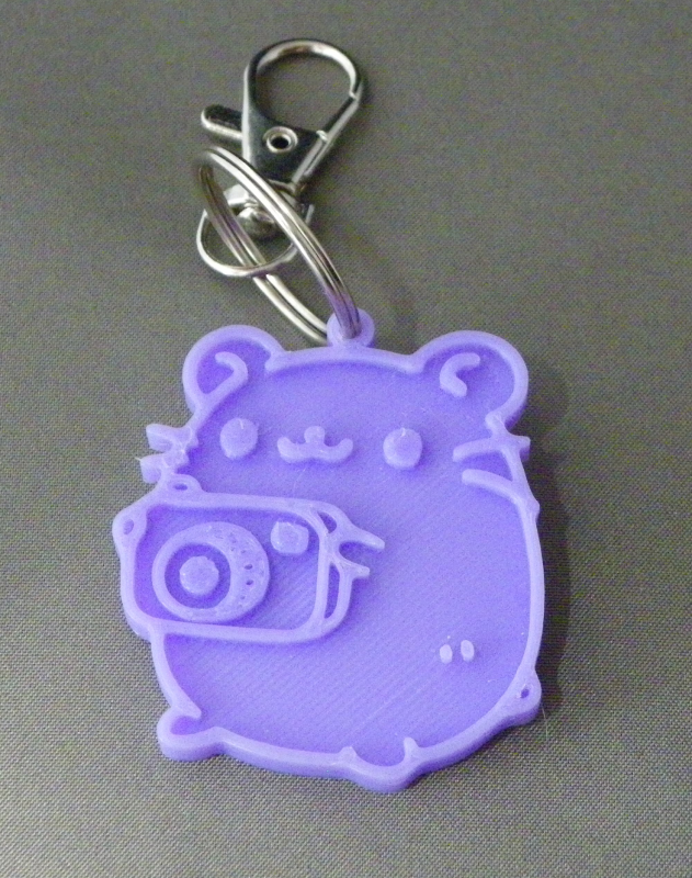 (image for) 3D Prints - Hamster Sleutelhanger 4 - Paars (Purple)