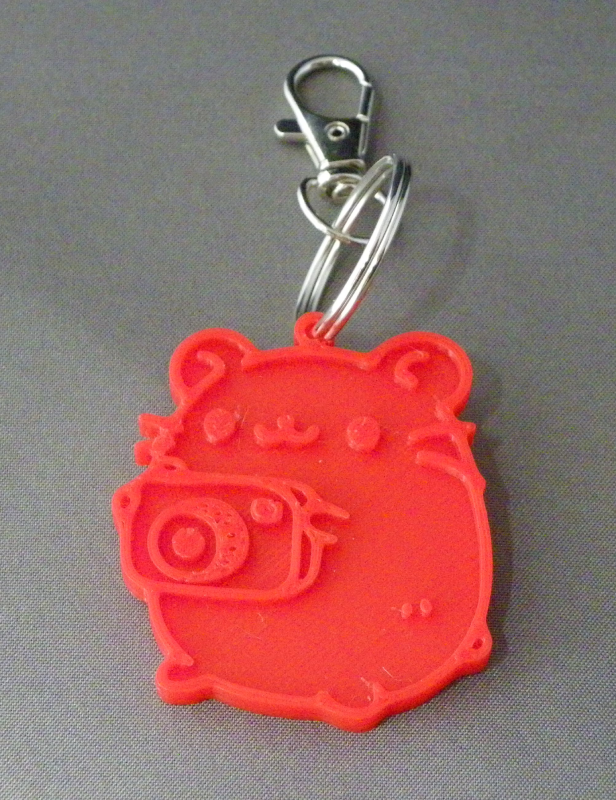 (image for) 3D Prints - Hamster Sleutelhanger 4 - Rood (Red)
