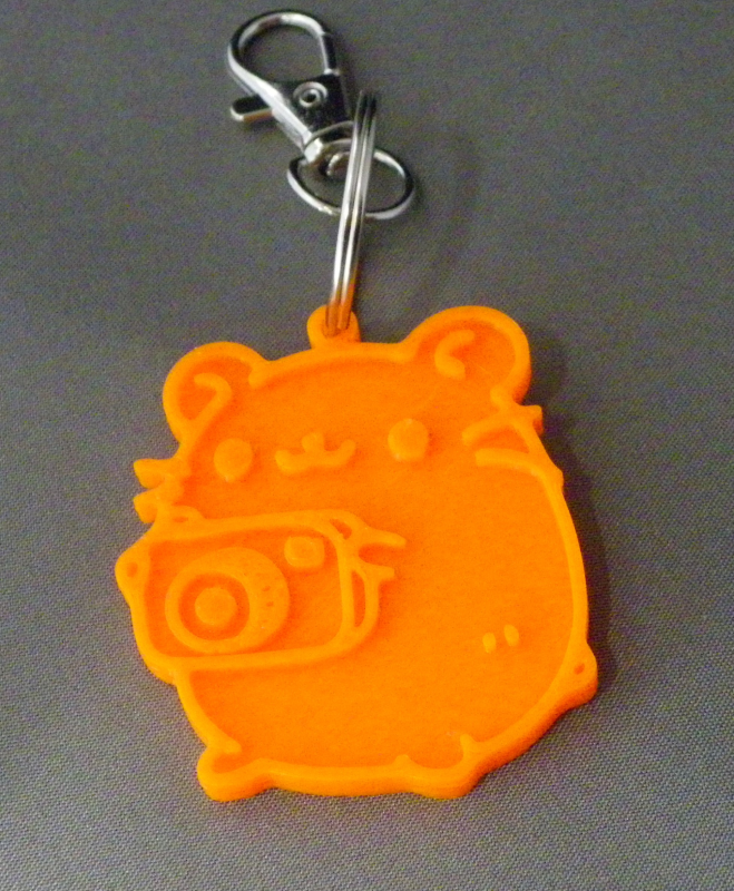 (image for) 3D Prints - Hamster Sleutelhanger 4 - Zonnig Oranje (Sunny Orange)