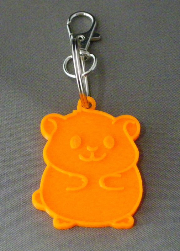 (image for) 3D Prints - Hamster Sleutelhanger 5 - Zonnig Oranje (Sunny Orange)