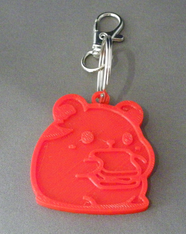 (image for) 3D Prints - Hamster Sleutelhanger 6 - Rood (Red)