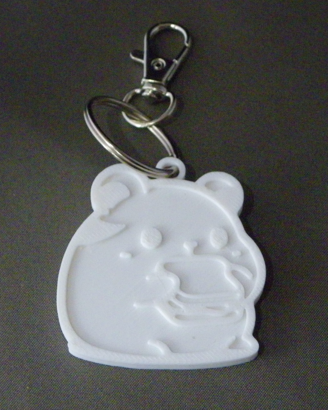 (image for) 3D Prints - Haai Sleutelhanger 6 - Wit (White)
