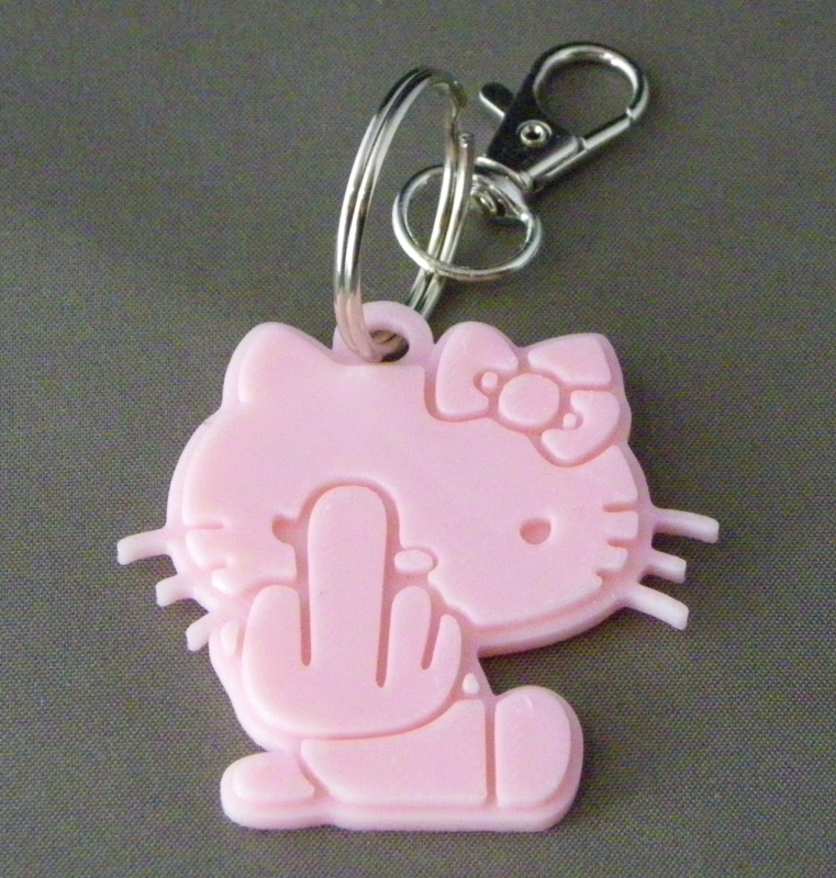 (image for) 3D Prints - Hello Kitty Sleutelhanger 1 - Kersenroze (Sakura Pink)