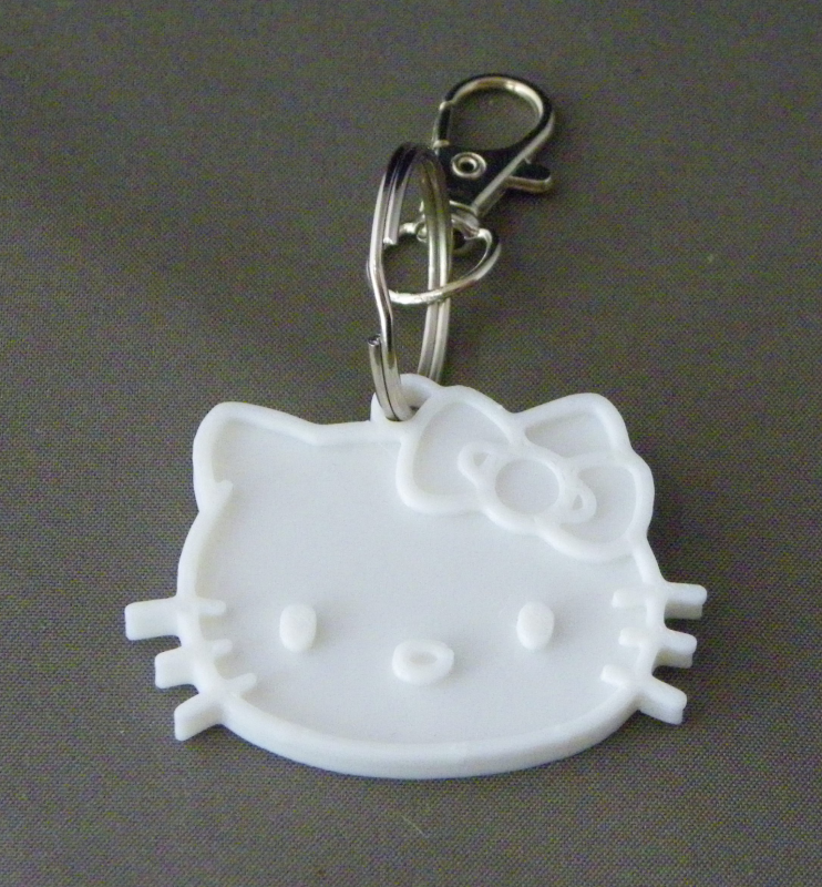 (image for) 3D Prints - Hello Kitty Sleutelhanger 2 - Wit (White)