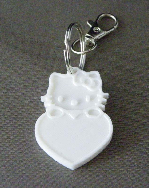 (image for) 3D Prints - Hello Kitty Sleutelhanger 4 - Wit (White)