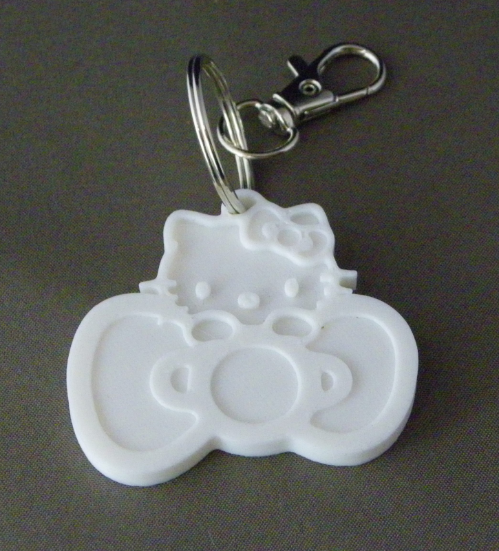 (image for) 3D Prints - Hello Kitty Sleutelhanger 5 - Wit (White)