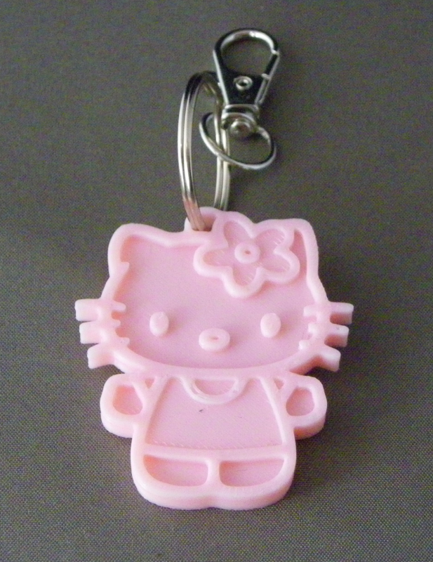 (image for) 3D Prints - Hello Kitty Sleutelhanger 6 - Kersenroze (Sakura Pink)