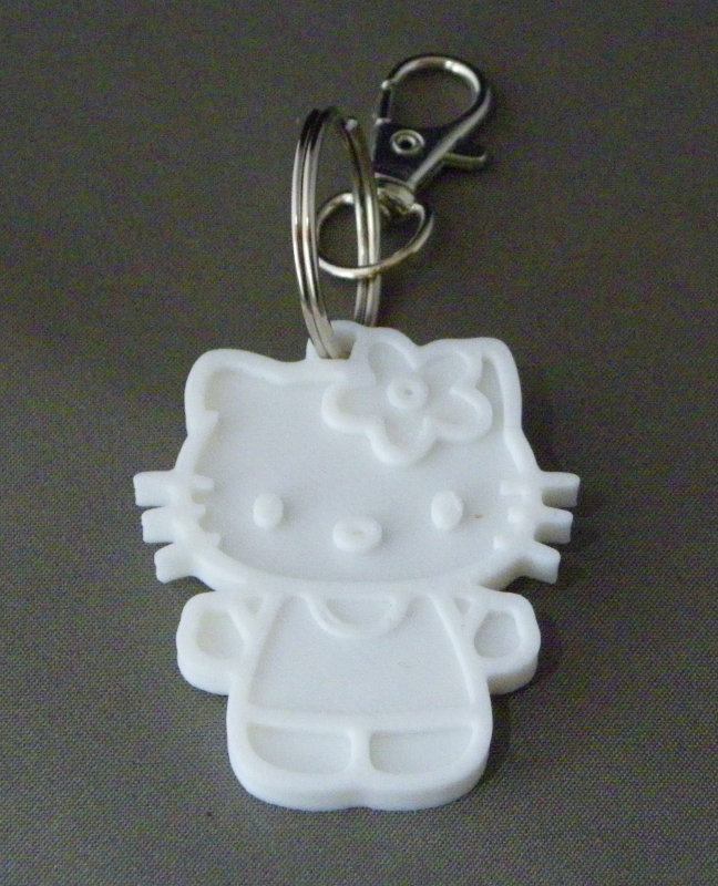 (image for) 3D Prints - Hello Kitty Sleutelhanger 6 - Wit (White)