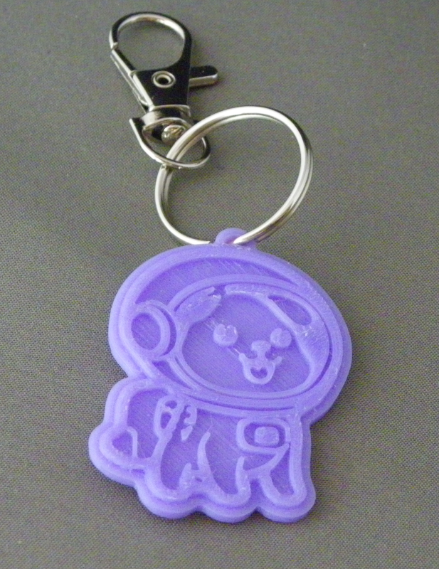 (image for) 3D Prints - Hond Sleutelhanger 1 - Paars (Purple)
