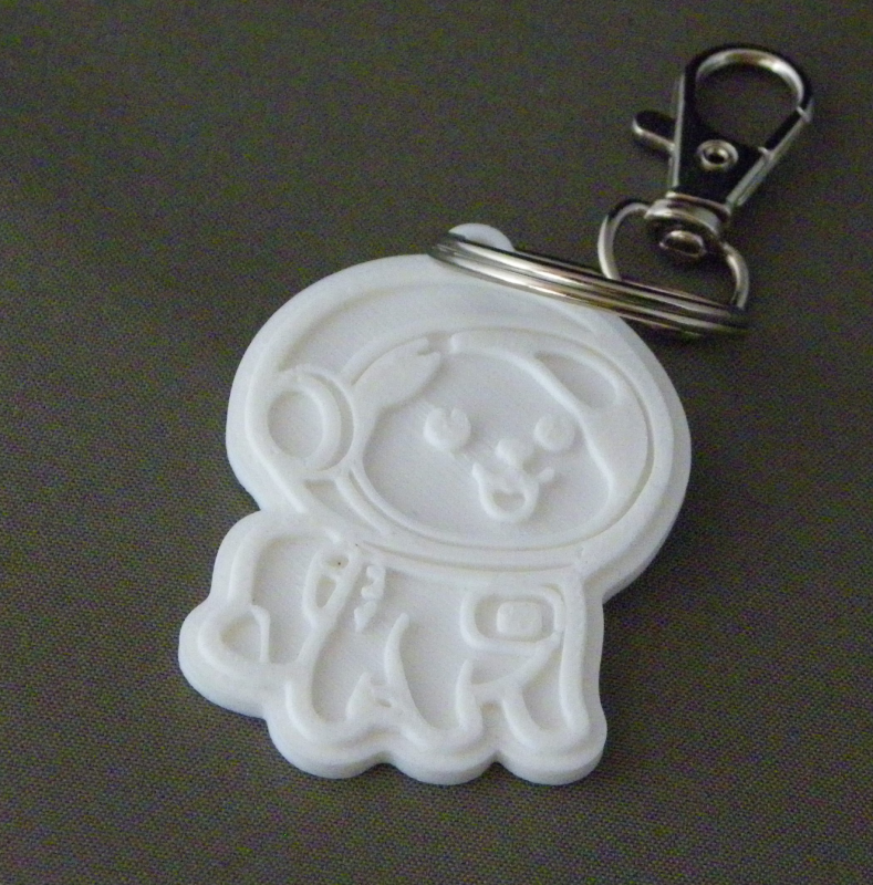 (image for) 3D Prints - Hond Sleutelhanger 1 - Wit (White)
