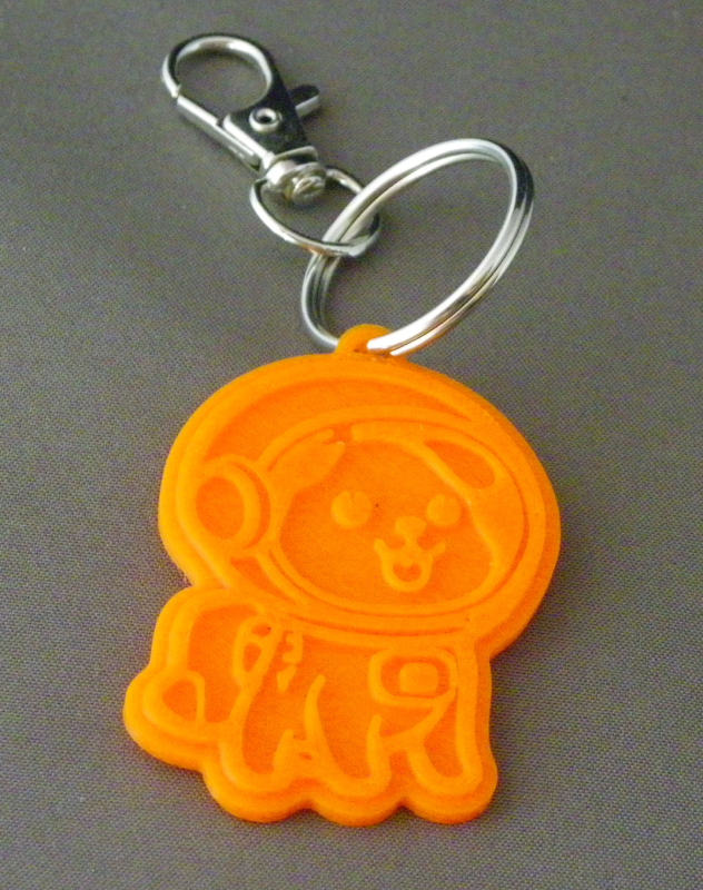 (image for) 3D Prints - Hond Sleutelhanger 1 - Zonnig Oranje (Sunny Orange)
