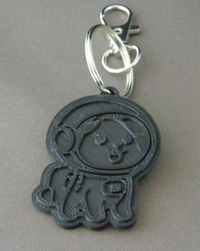 (image for) 3D Prints - Hond Sleutelhanger 1 - Zwart (Black)