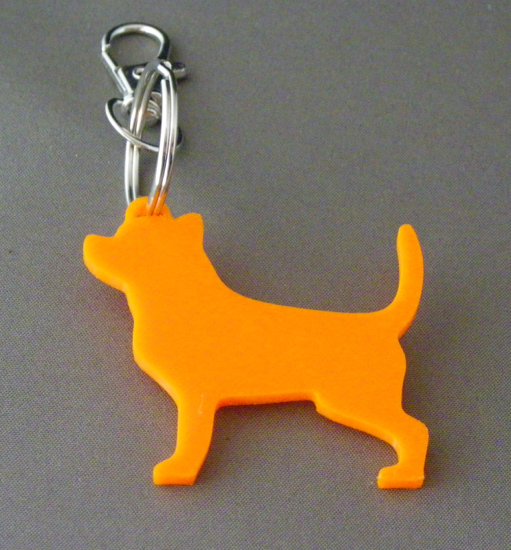 (image for) 3D Prints - Hond Sleutelhanger 10 - Zonnig Oranje (Sunny Orange)