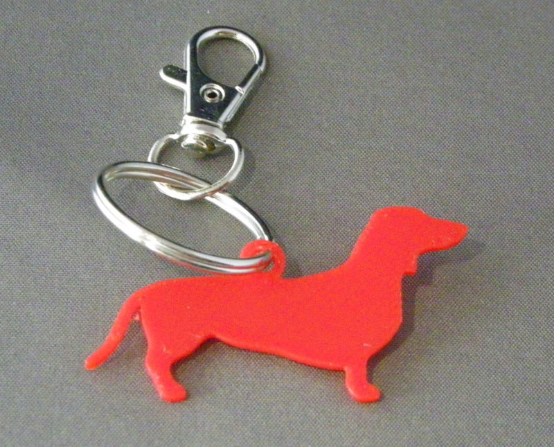 (image for) 3D Prints - Hond Sleutelhanger 13 - Rood (Red)