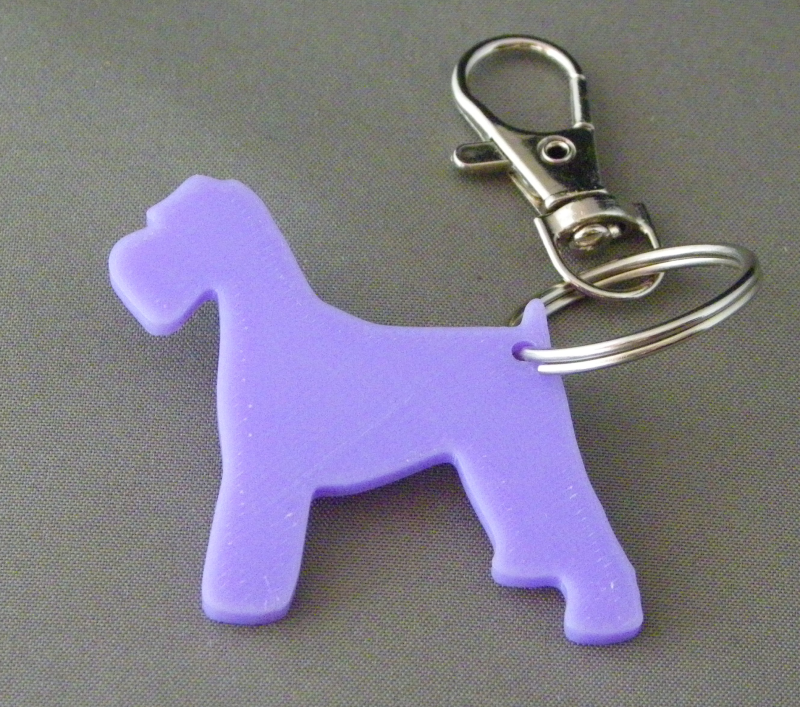 (image for) 3D Prints - Hond Sleutelhanger 16 - Paars (Purple)