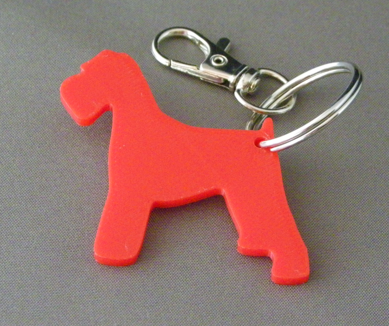 (image for) 3D Prints - Hond Sleutelhanger 16 - Rood (Red)