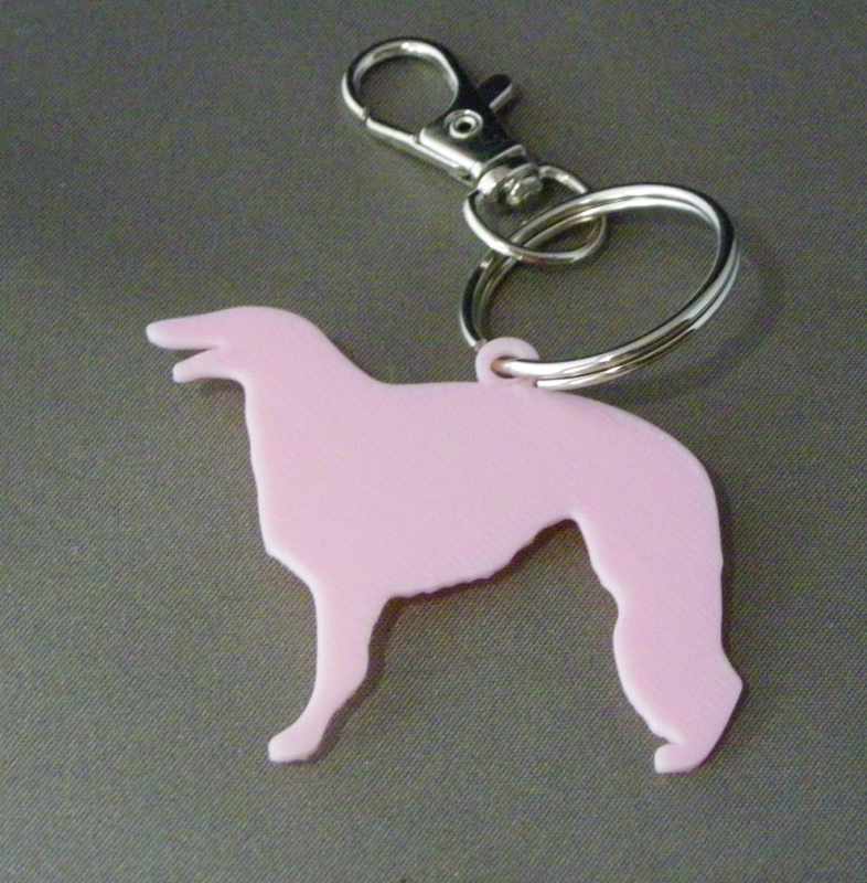 (image for) 3D Prints - Hond Sleutelhanger 19 - Kersenroze (Sakura Pink)