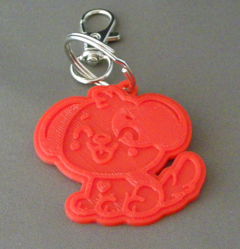 (image for) 3D Prints - Hond Sleutelhanger 2 - Rood (Red)