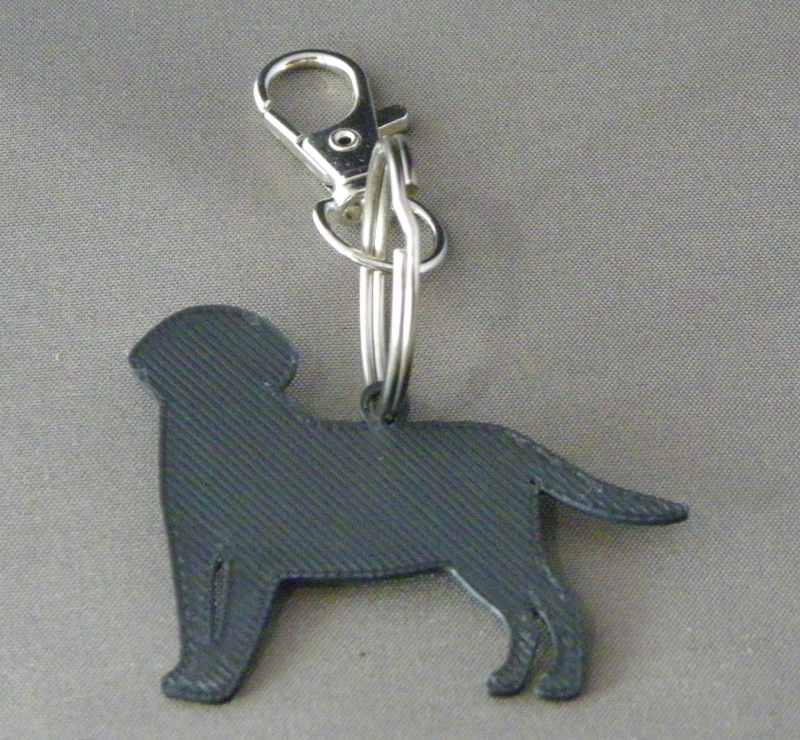 (image for) 3D Prints - Hond Sleutelhanger 20 - Zwart (Black)