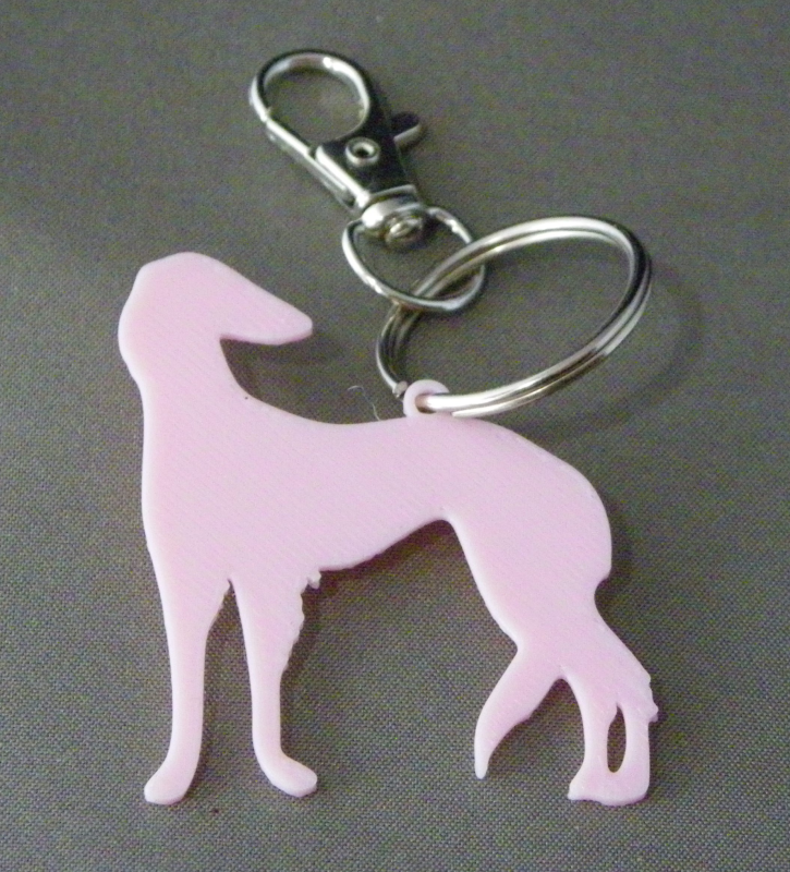 (image for) 3D Prints - Hond Sleutelhanger 21 - Kersenroze (Sakura Pink)