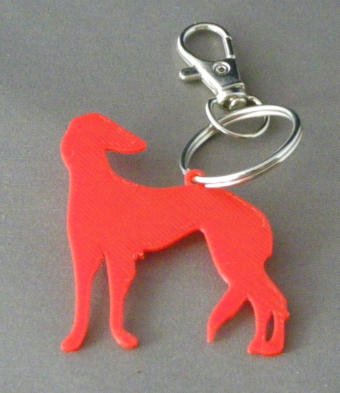 (image for) 3D Prints - Hond Sleutelhanger 21 - Rood (Red)