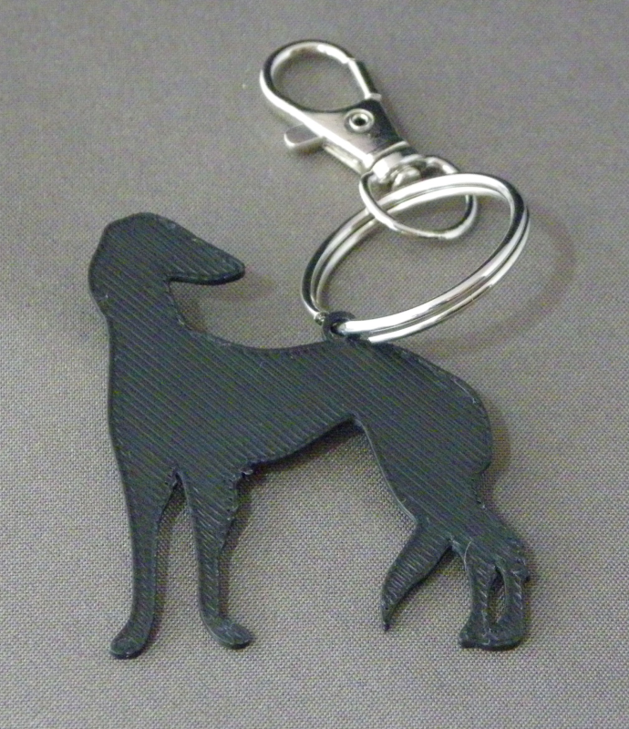 (image for) 3D Prints - Hond Sleutelhanger 21 - Zwart (Black)