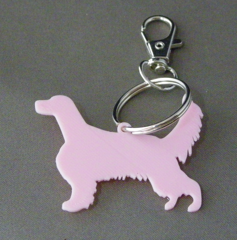 (image for) 3D Prints - Hond Sleutelhanger 22 - Kersenroze (Sakura Pink)