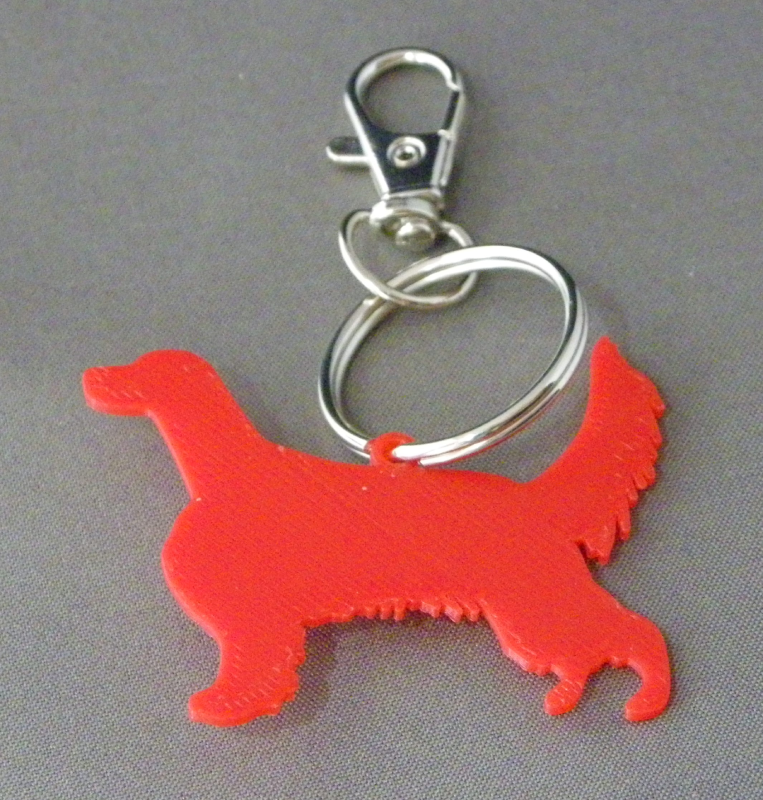 (image for) 3D Prints - Hond Sleutelhanger 22 - Rood (Red)