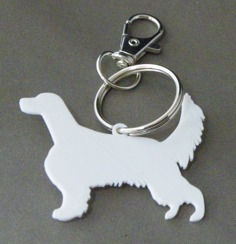 (image for) 3D Prints - Hond Sleutelhanger 22 - Wit (White)
