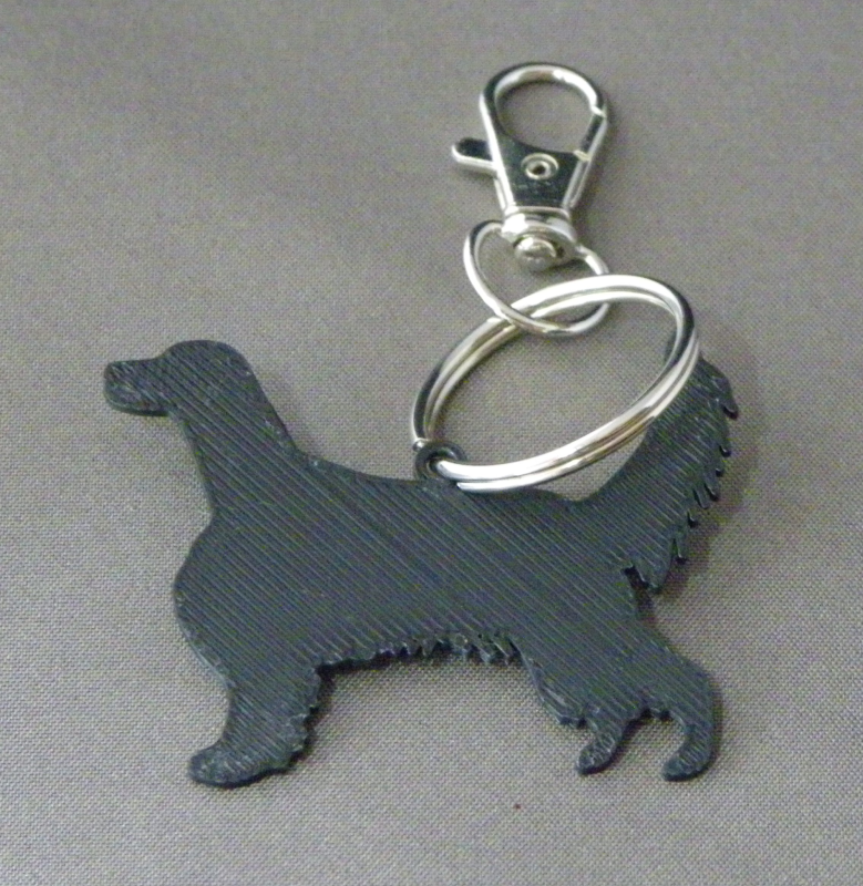 (image for) 3D Prints - Hond Sleutelhanger 22 - Zwart (Black)