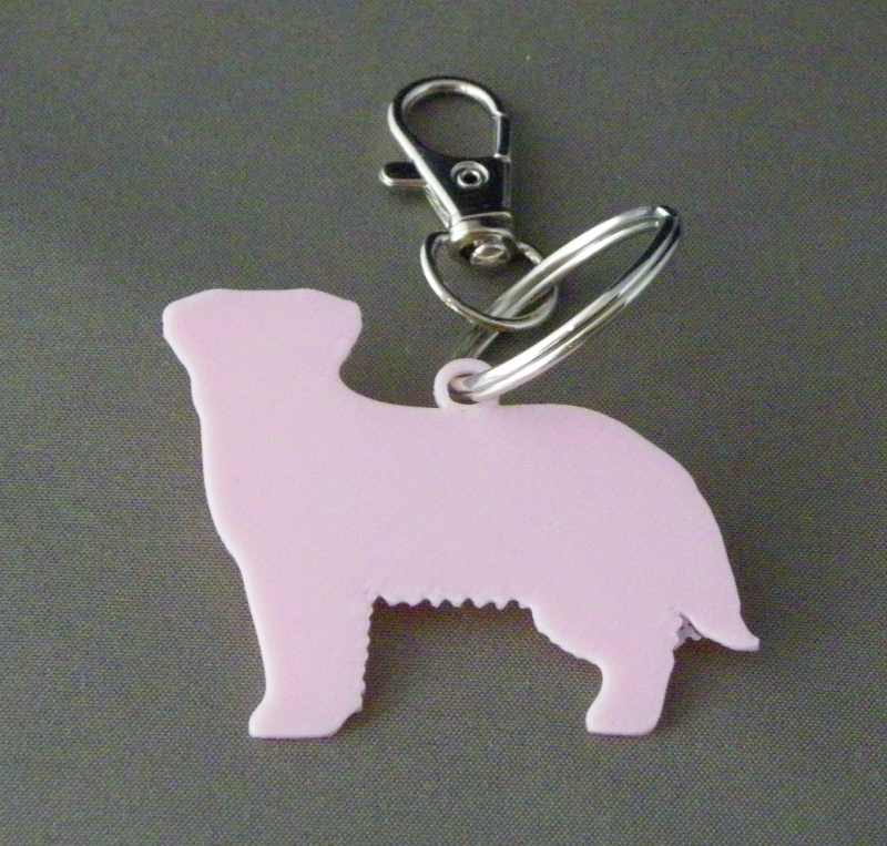 (image for) 3D Prints - Hond Sleutelhanger 23 - Kersenroze (Sakura Pink)