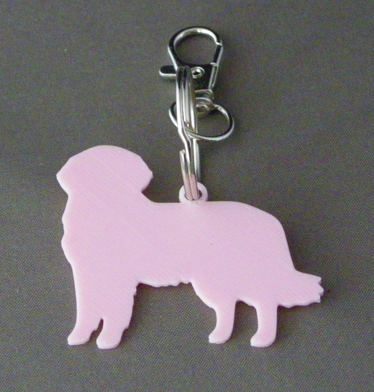 (image for) 3D Prints - Hond Sleutelhanger 24 - Kersenroze (Sakura Pink)