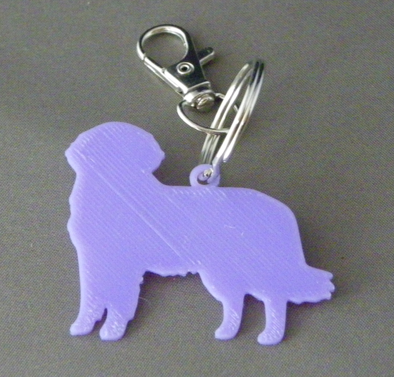 (image for) 3D Prints - Hond Sleutelhanger 24 - Paars (Purple)