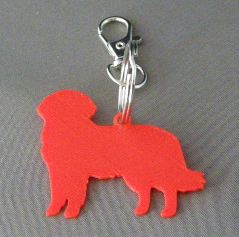 (image for) 3D Prints - Hond Sleutelhanger 24 - Rood (Red)