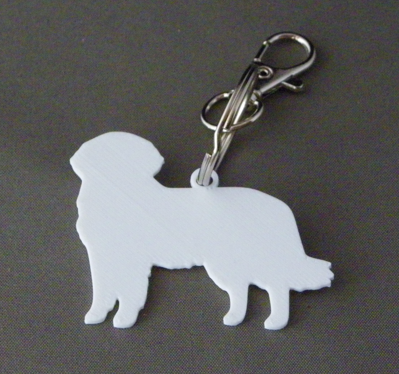 (image for) 3D Prints - Hond Sleutelhanger 24 - Wit (White)
