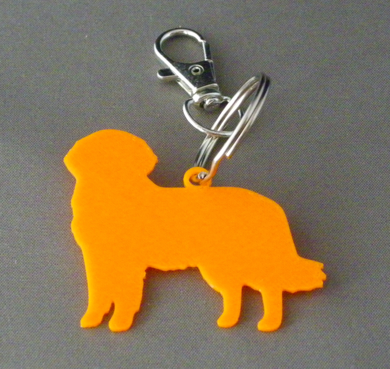 (image for) 3D Prints - Hond Sleutelhanger 24 - Zonnig Oranje (Sunny Orange)