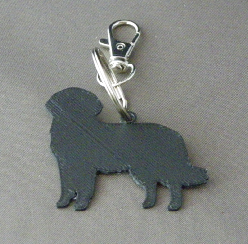 (image for) 3D Prints - Hond Sleutelhanger 24 - Zwart (Black)