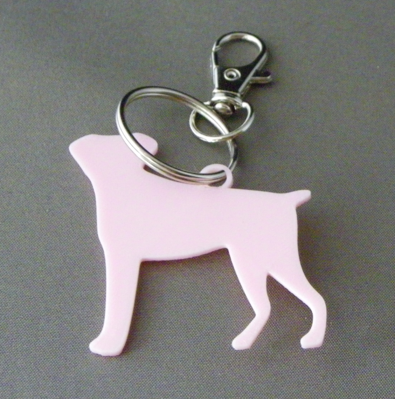 (image for) 3D Prints - Hond Sleutelhanger 25 - Kersenroze (Sakura Pink)