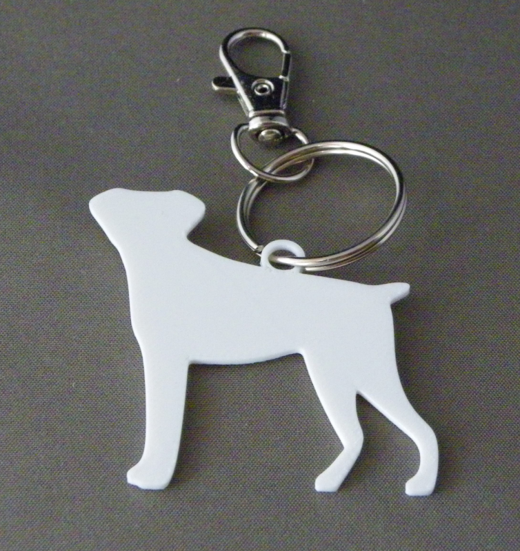 (image for) 3D Prints - Hond Sleutelhanger 25 - Wit (White)
