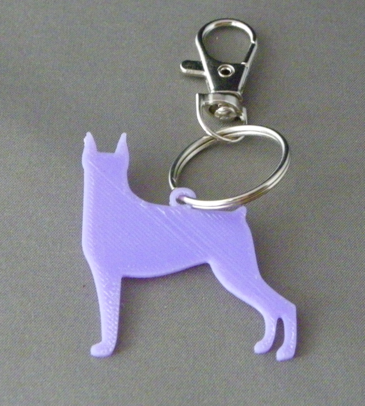 (image for) 3D Prints - Hond Sleutelhanger 26 - Paars (Purple)
