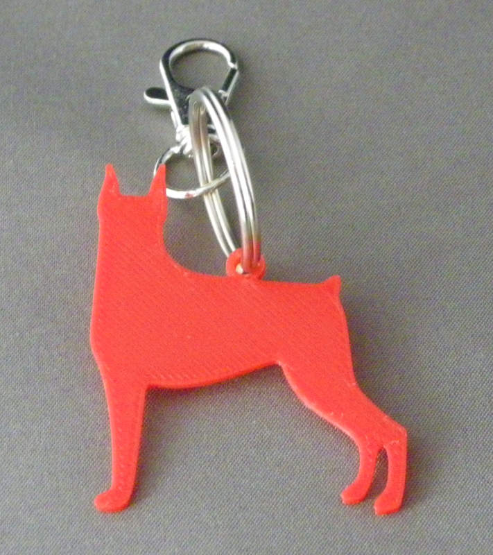 (image for) 3D Prints - Hond Sleutelhanger 26 - Rood (Red)
