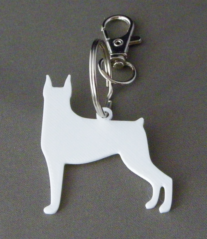 (image for) 3D Prints - Hond Sleutelhanger 26 - Wit (White)