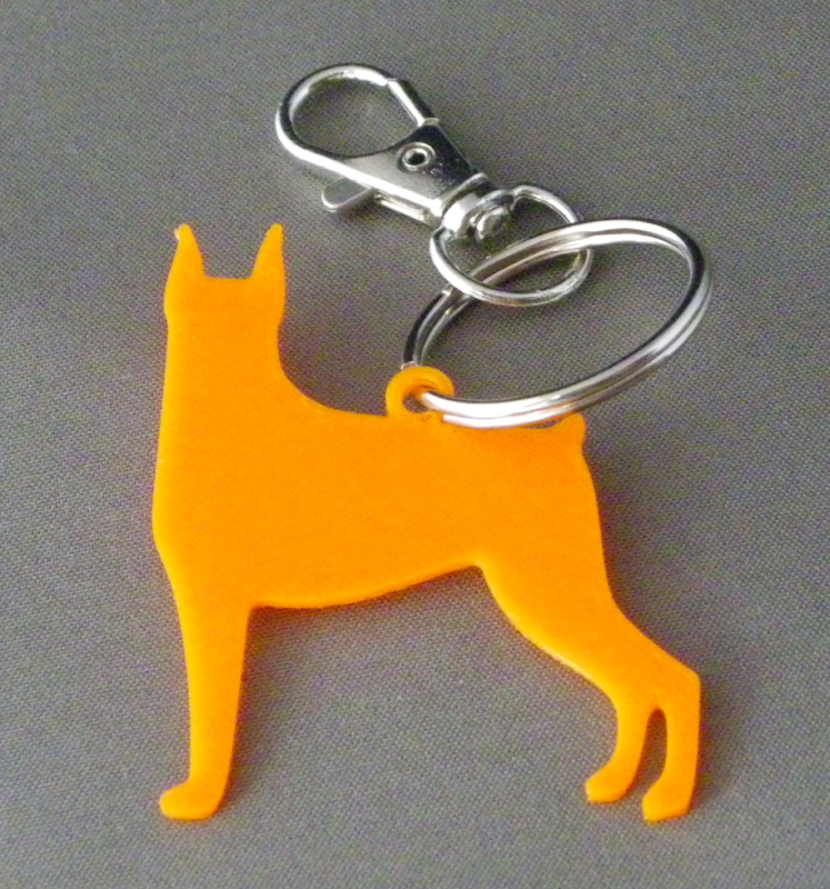 (image for) 3D Prints - Hond Sleutelhanger 26 - Zonnig Oranje (Sunny Orange)