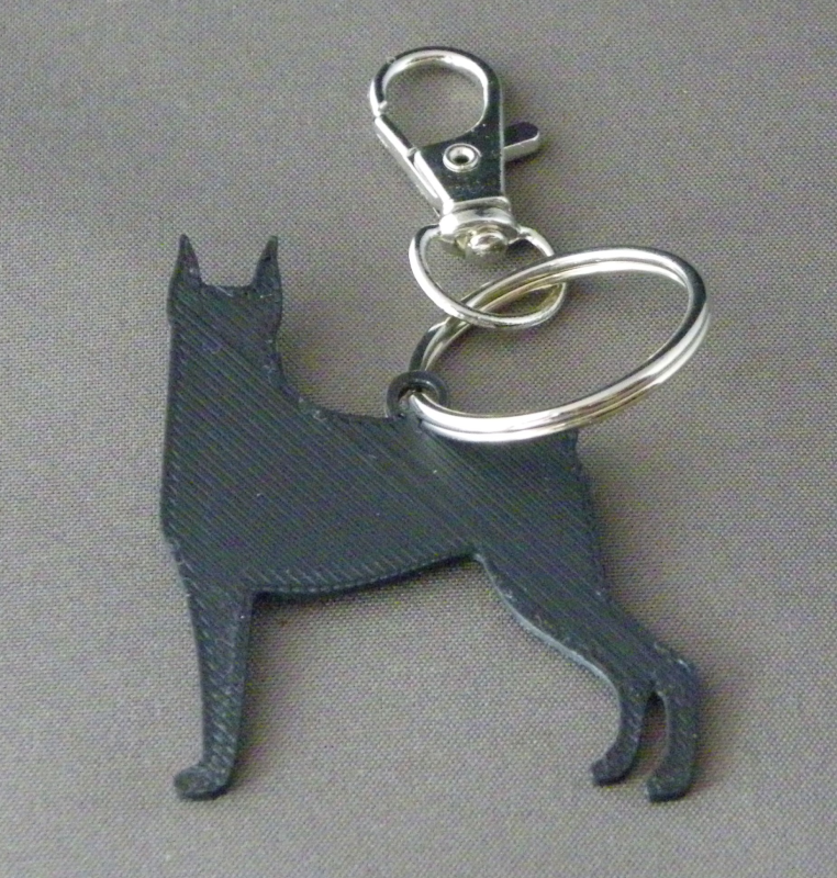 (image for) 3D Prints - Hond Sleutelhanger 26 - Zwart (Black)