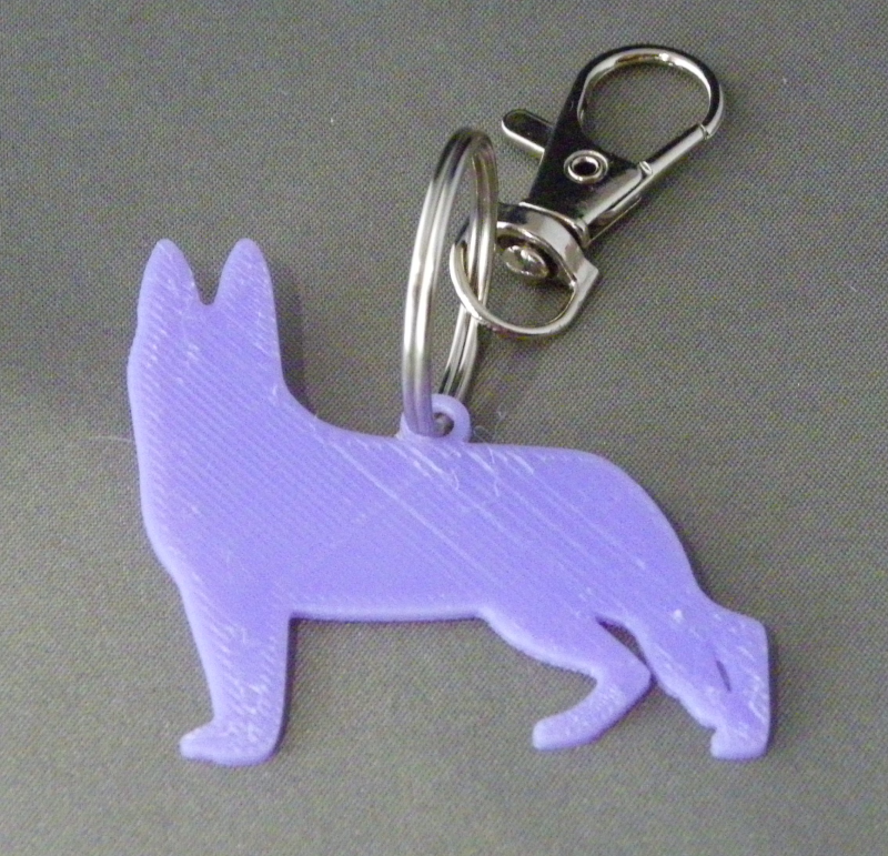 (image for) 3D Prints - Hond Sleutelhanger 27 - Paars (Purple)