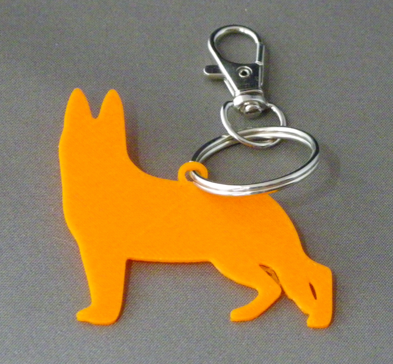 (image for) 3D Prints - Hond Sleutelhanger 27 - Zonnig Oranje (Sunny Orange)