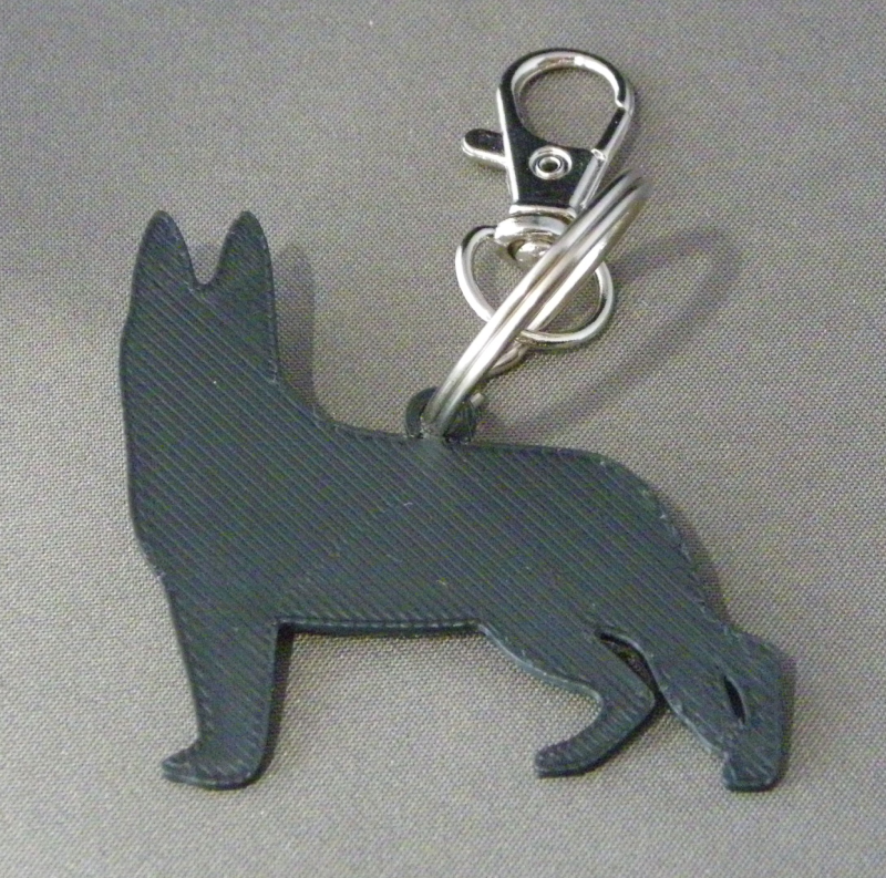 (image for) 3D Prints - Hond Sleutelhanger 27 - Zwart (Black)