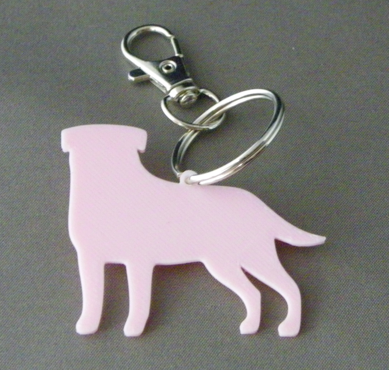 (image for) 3D Prints - Hond Sleutelhanger 28 - Kersenroze (Sakura Pink)