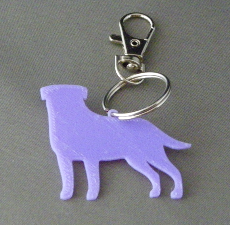 (image for) 3D Prints - Hond Sleutelhanger 28 - Paars (Purple)